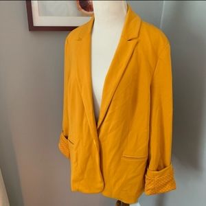 Adrianna Papell yellow mustard blazer NWT